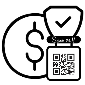 secure payment line icon vector